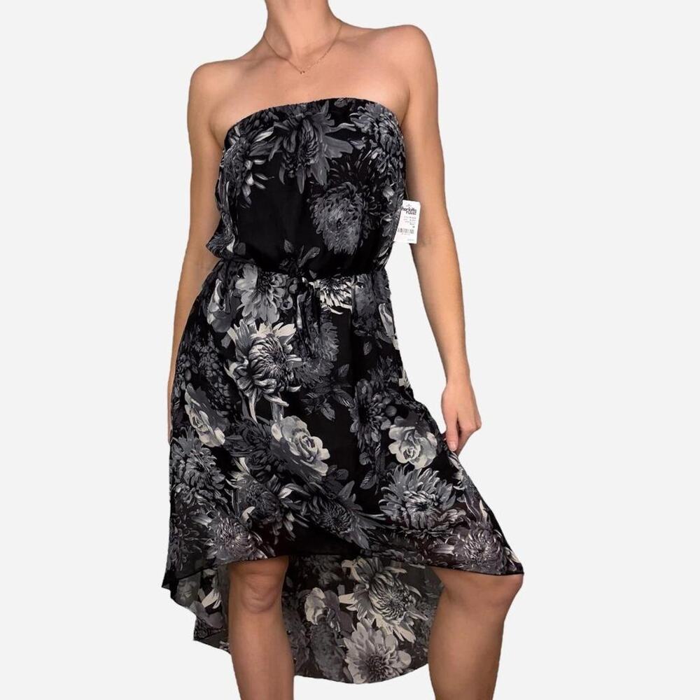 Strapless flowy high low dress Charlotte Russe NWT